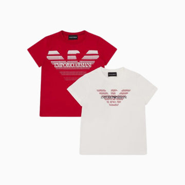 Two Pack Of Organic Logo Jersey T Shirt