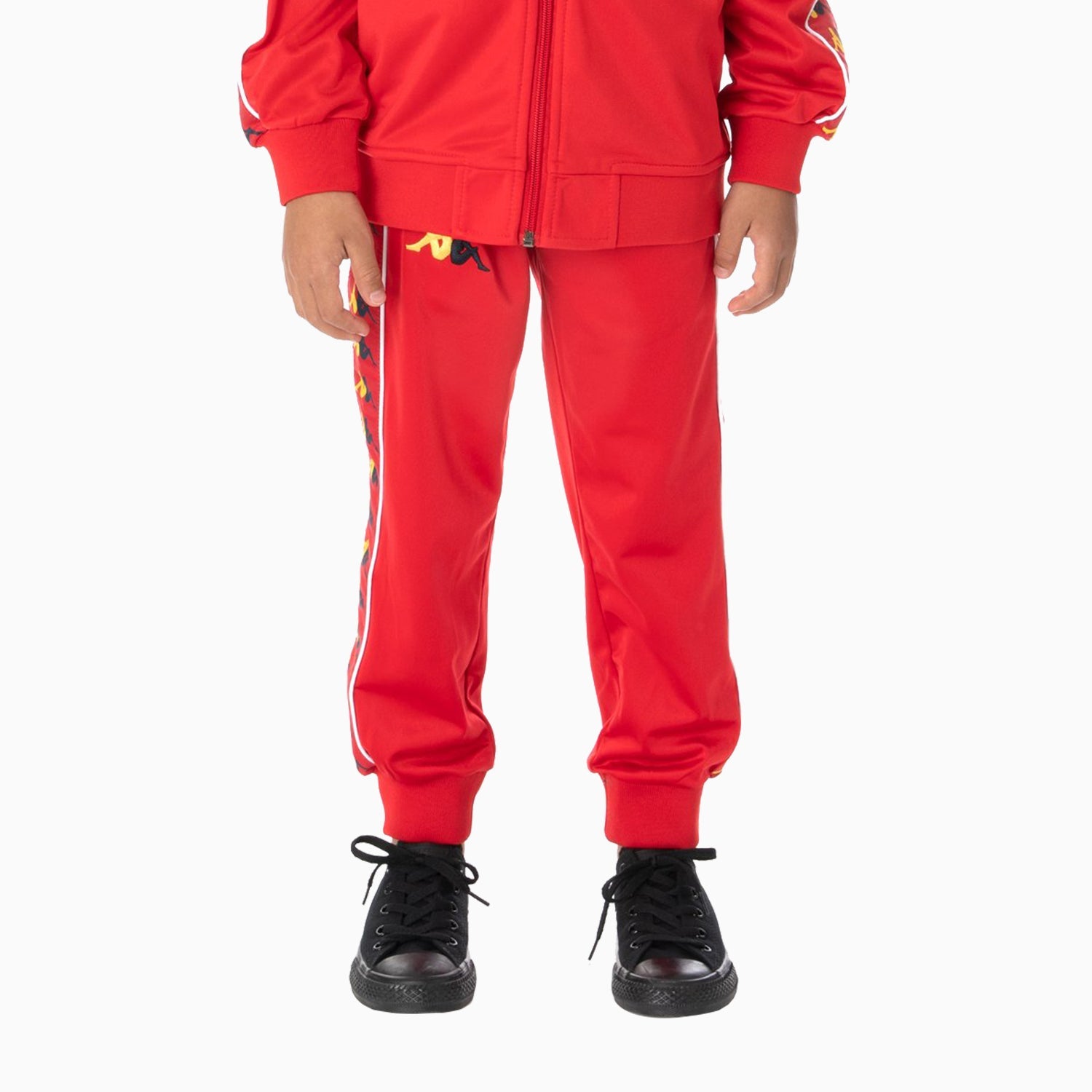 Kappa | Kid's 222 Banda Tracksuit - Color: BLACK BLUE YELLOW, RED YELLOW BLUE WHITE - Kids Premium Clothing -