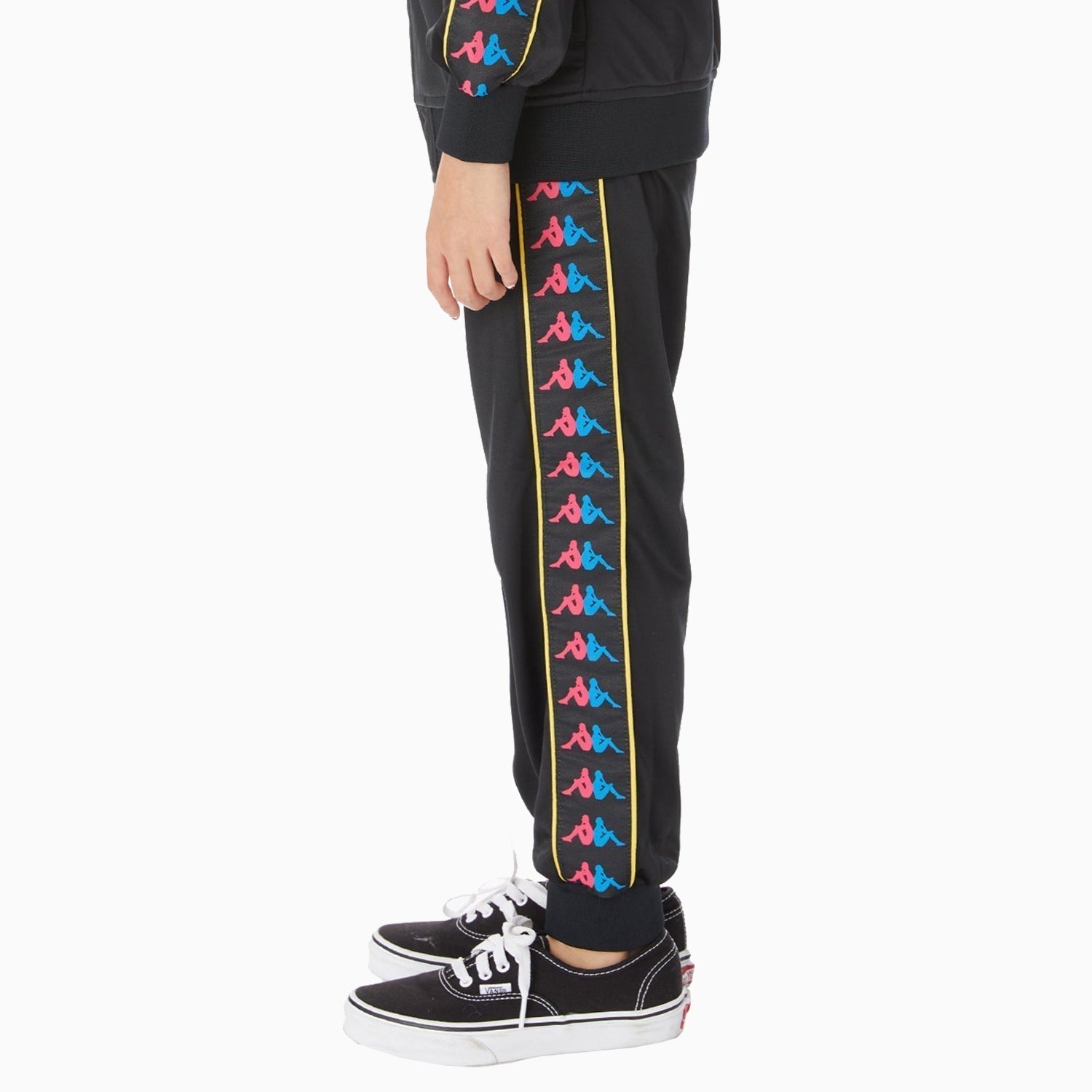Kappa | Kid's 222 Banda Tracksuit - Color: BLACK BLUE YELLOW, RED YELLOW BLUE WHITE - Kids Premium Clothing -