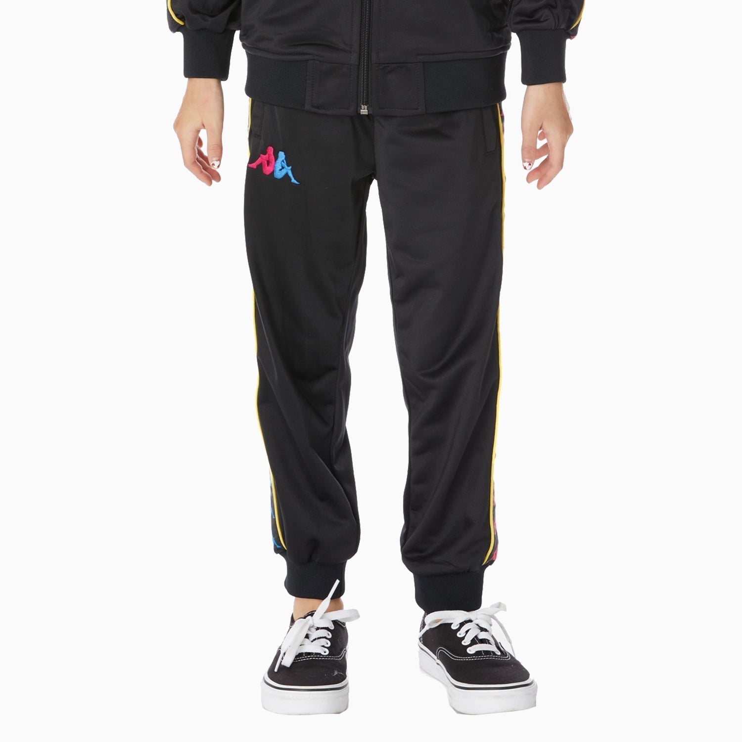Kappa | Kid's 222 Banda Tracksuit - Color: BLACK BLUE YELLOW, RED YELLOW BLUE WHITE - Kids Premium Clothing -