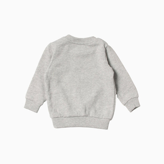 Kenzo Kid's Tiger Logo Sweatshirt - Color: Light Grey Marl - Kids Premium Clothing -