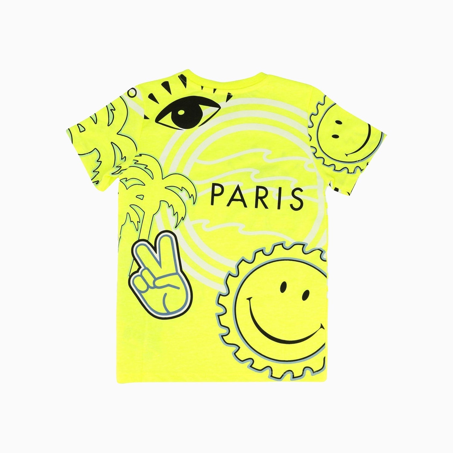 Kenzo Kid's Short Sleeve T Shirt - Color: Neon Yellow - Kids Premium Clothing -