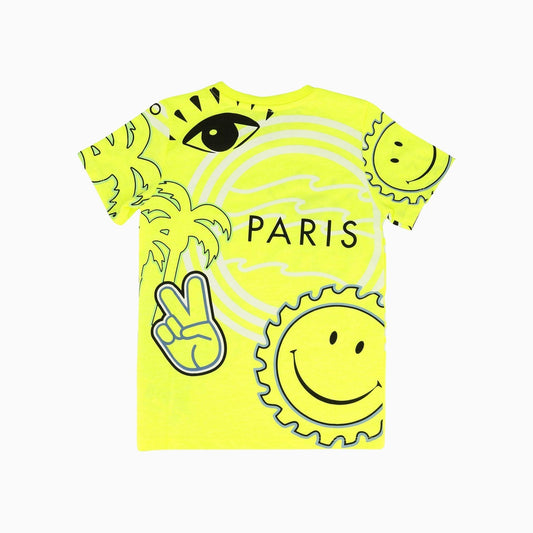 Kenzo Kid's Short Sleeve T Shirt - Color: Neon Yellow - Kids Premium Clothing -