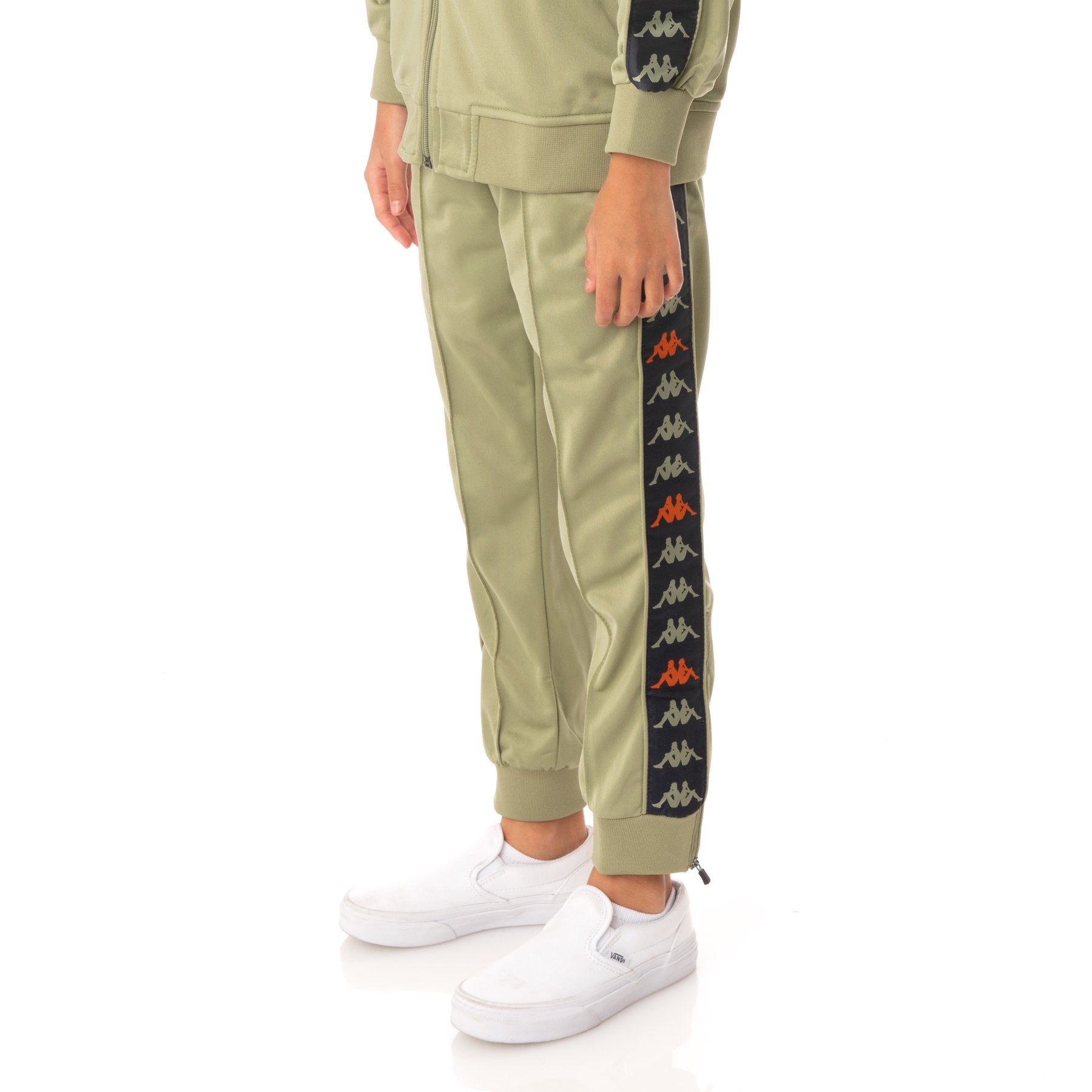 Kappa Kid's 222 Banda Dullo Tracksuit - Color: GREEN BLACK RED - Kids Premium Clothing -