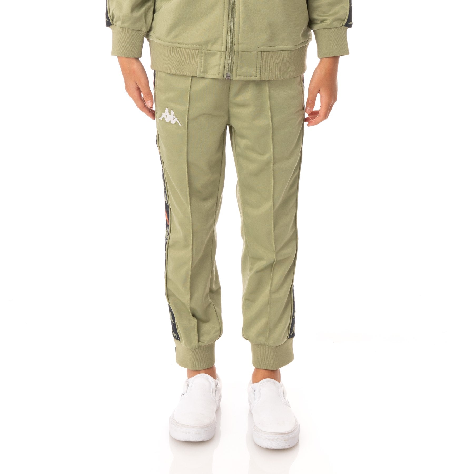 Kappa Kid's 222 Banda Dullo Tracksuit - Color: GREEN BLACK RED - Kids Premium Clothing -