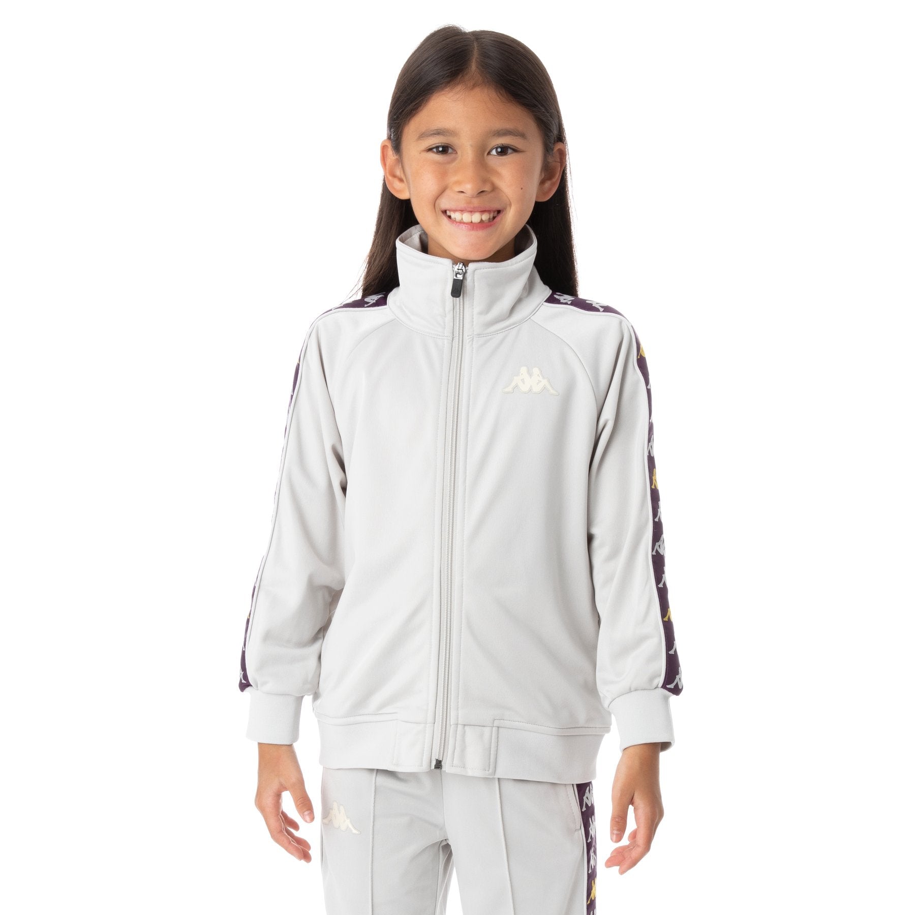 Kappa Kid's 222 Banda Dullo Tracksuit - Color: GREY VIOLET YELLOW - Kids Premium Clothing -