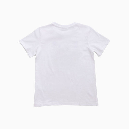 Kenzo Kid's JB B1 Tiger Short Sleeve T Shirt - Color: Optic White - Kids Premium Clothing -
