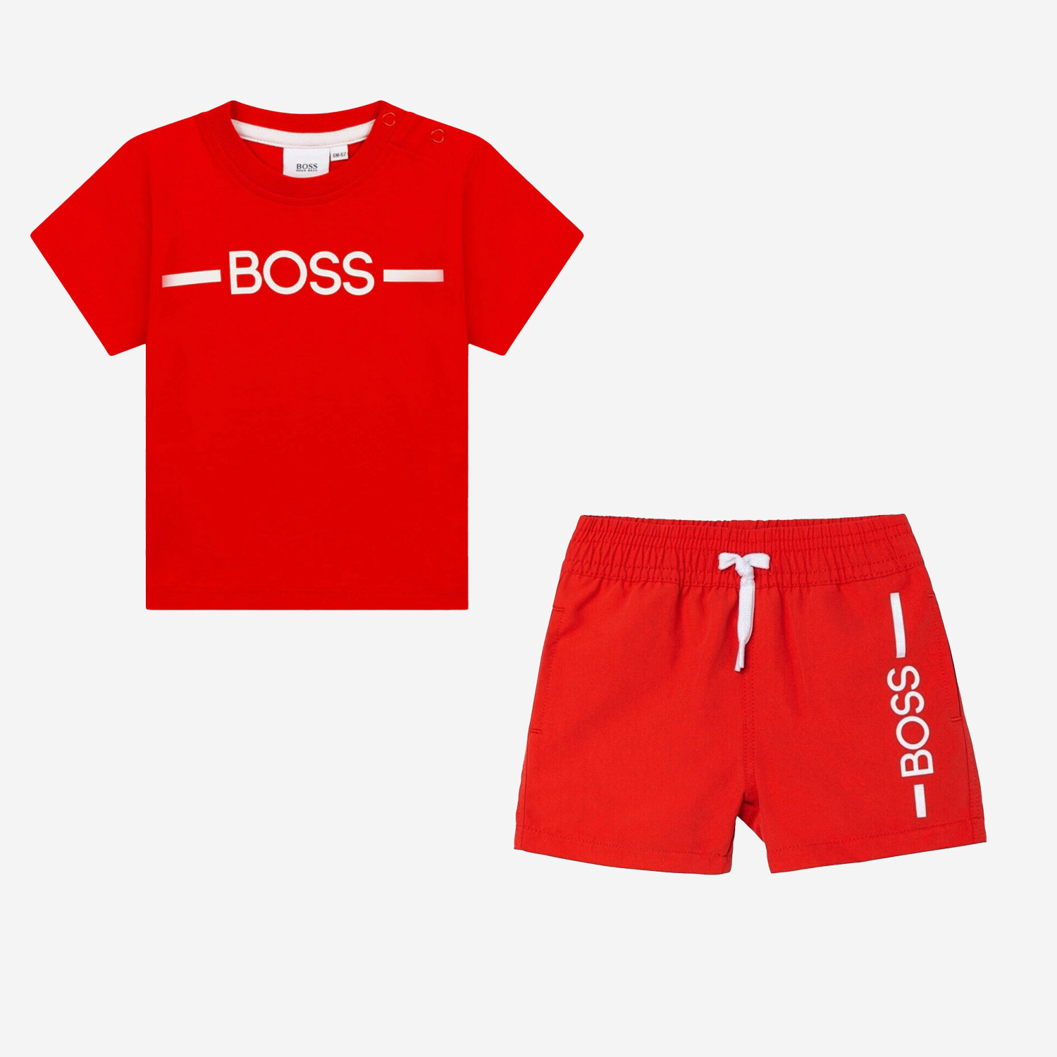Hugo Boss Kid's Surfer Outfit Toddlers - Color: Red - Kids Premium Clothing -