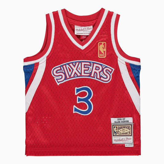 Mitchell And Ness Swingman Philadelphia 76ers Allen Iverson NBA Jersey Infants - Color: Red - Kids Premium Clothing -