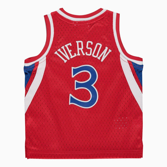 Mitchell And Ness Swingman Philadelphia 76ers Allen Iverson NBA Jersey Infants - Color: Red - Kids Premium Clothing -