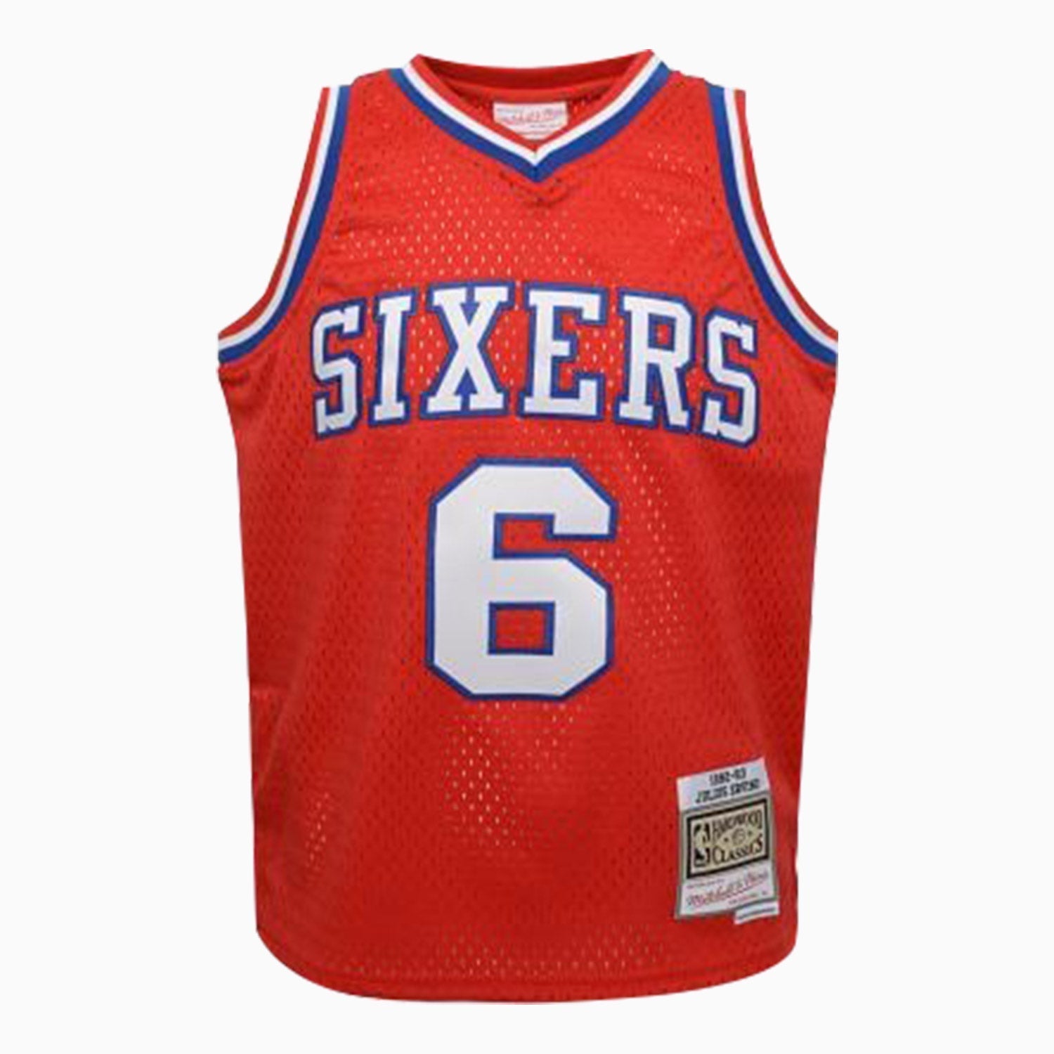 Mitchell & Ness Swingman Julius Erving Philadelphia 76Ers 1982-83 NBA Jersey Toddlers - Color: Red - Kids Premium Clothing -