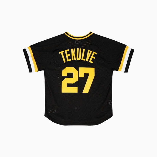 Mitchell & Ness Authentic Pittsburgh Pirates Kent Tekulve 1982 MLB Jersey Youth - Color: Black - Kids Premium Clothing -