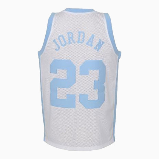 Mitchell & Ness Authentic Michael Jordan University Of North Carolina NBA 1983-84 Jersey Youth - Color: White - Kids Premium Clothing -