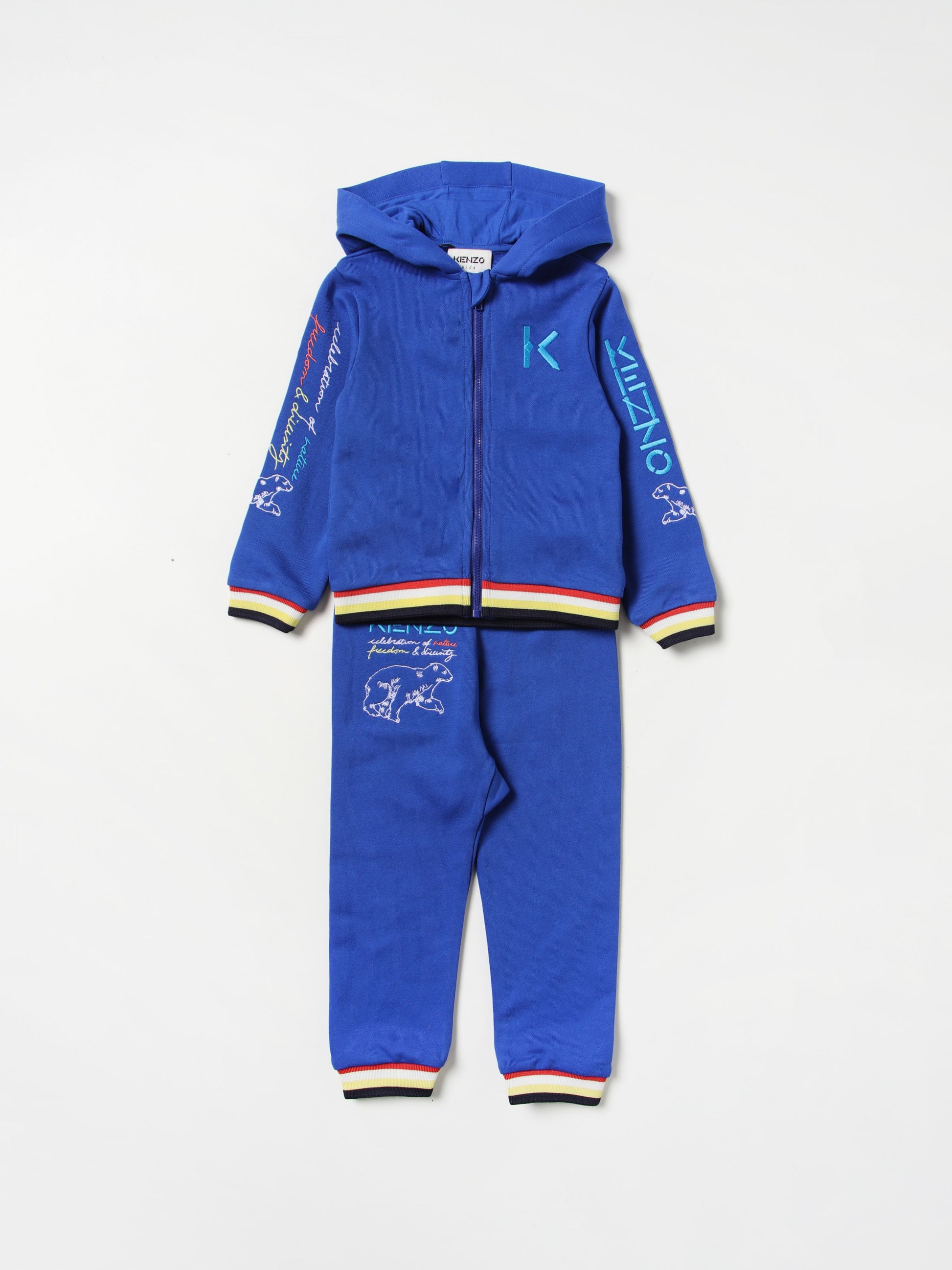 Kenzo Kid's Jogging Suit - Color: Blue - Kids Premium Clothing -