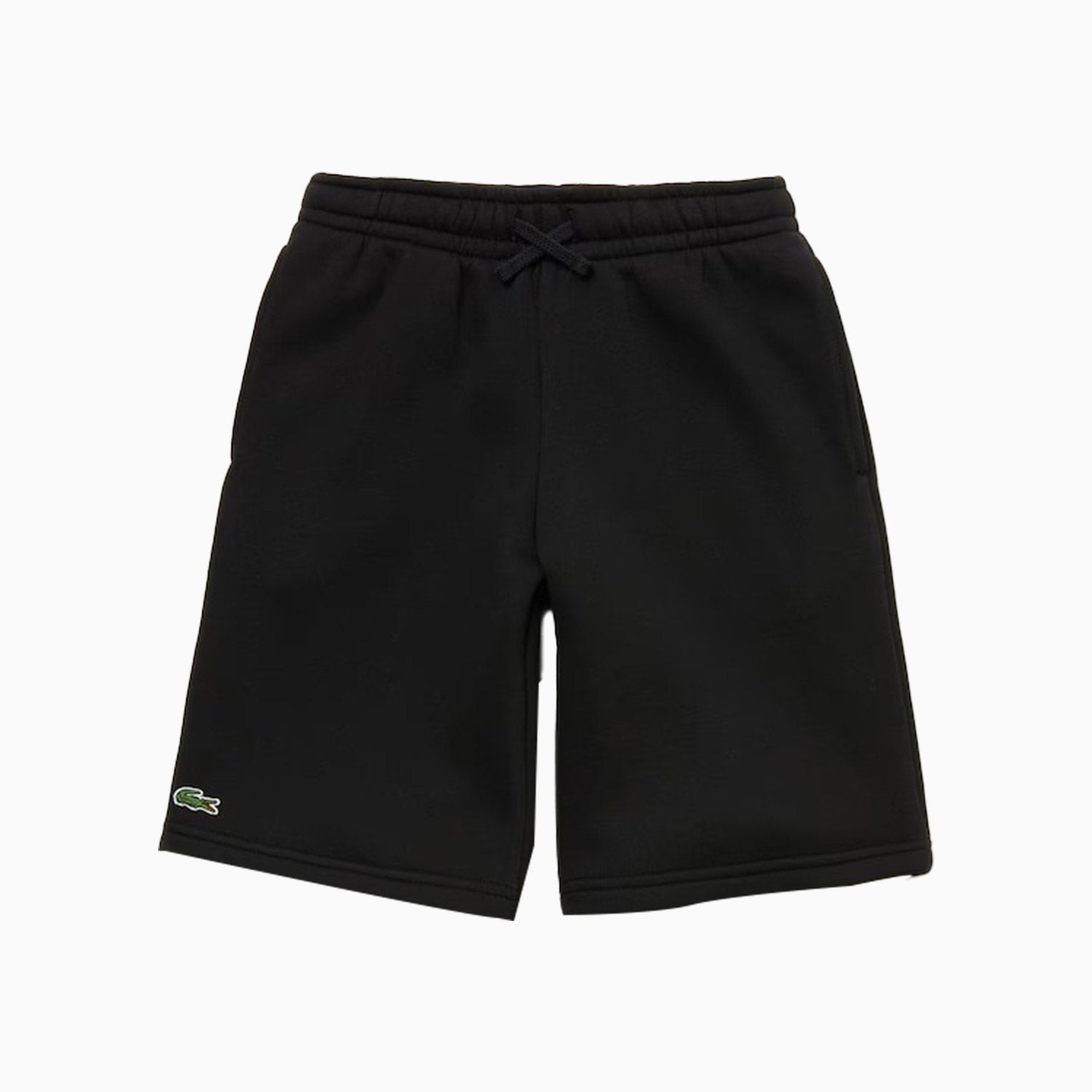 Lacoste Kid's Sport Tennis Fleece Shorts - Color: Noir - Kids Premium Clothing -