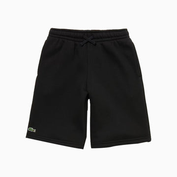 Lacoste Kid's Sport Tennis Fleece Shorts - Color: Noir - Kids Premium Clothing -
