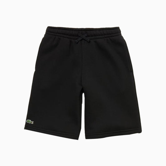 Lacoste Kid's Sport Tennis Fleece Shorts - Color: Noir - Kids Premium Clothing -