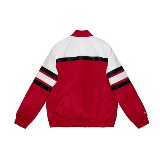 Mitchell & Ness Kid's Chicago Cubs-MLB Heavy Weight Satin Jacket - Color: Red White Blue - Kids Premium Clothing -