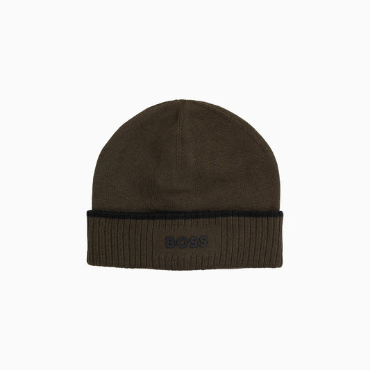 Hugo Boss Kid's Bonnet Beanie - Color: Forest Green - Kids Premium Clothing -