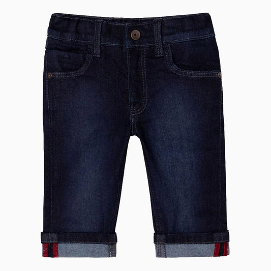 Hugo Boss | Kid's logo Denim Short - Color: RINSE WASH - Kids Premium Clothing -