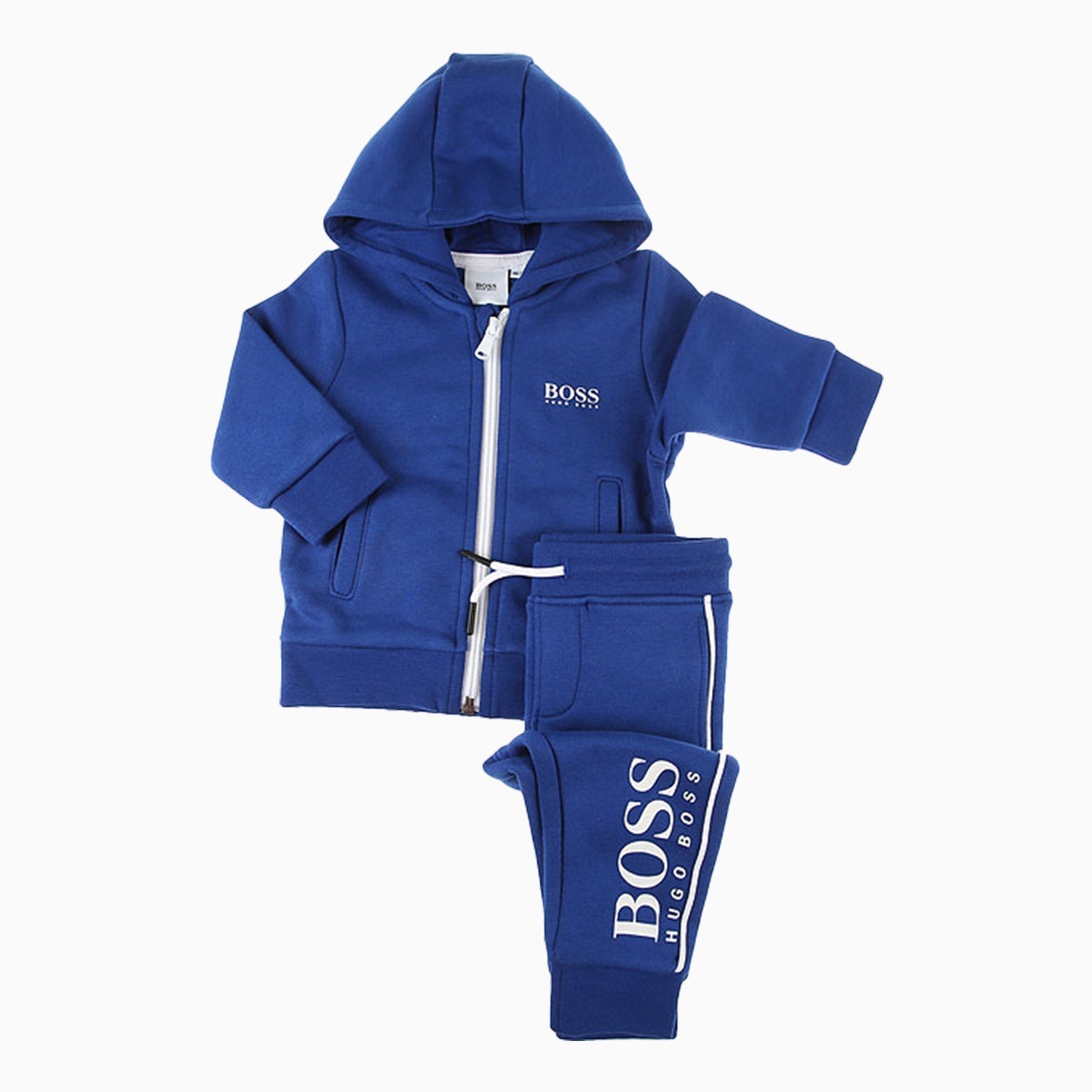 Hugo Boss Kid's Logo On Back Tracksuit - Color: Blue - Kids Premium Clothing -