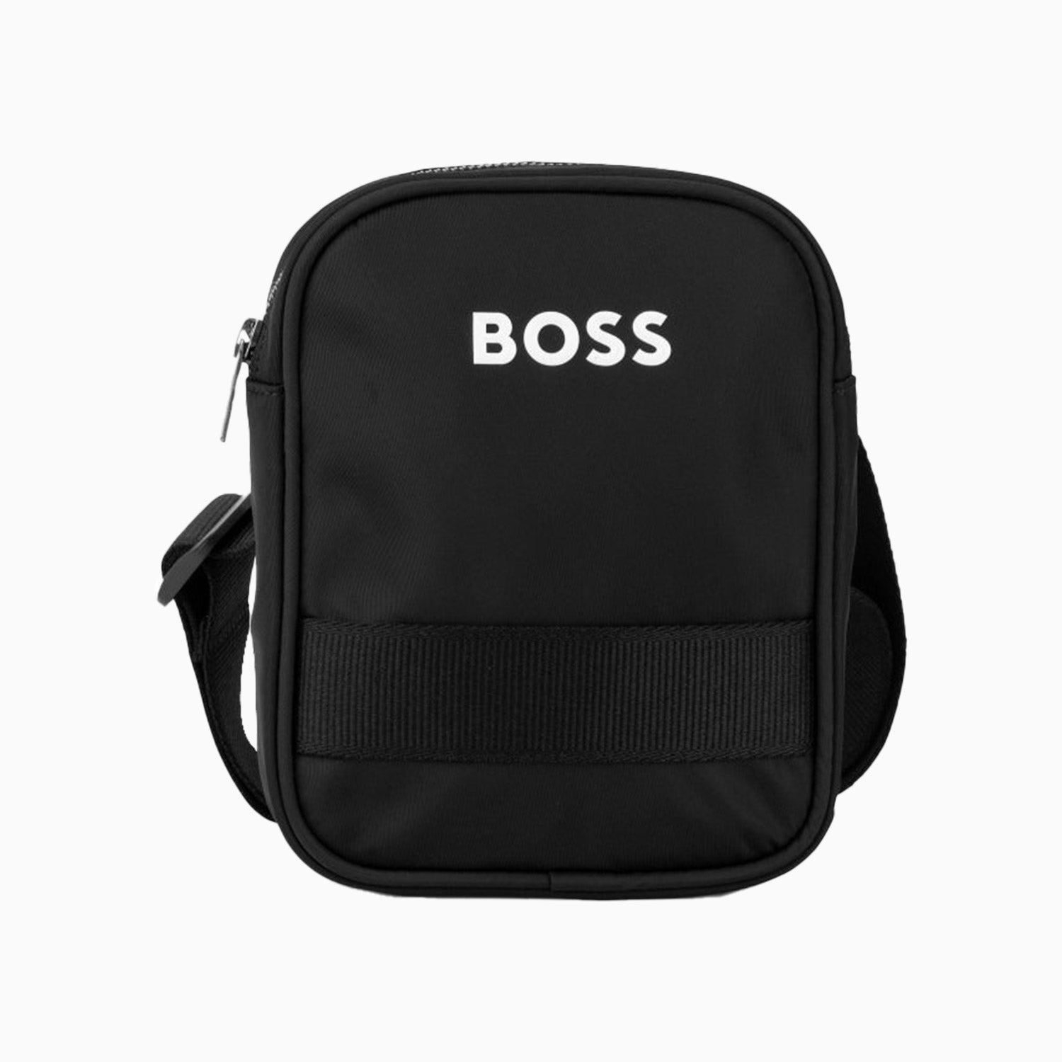 Hugo Boss Kid's Polyester Twill Pouch Bag - Color: Black - Kids Premium Clothing -