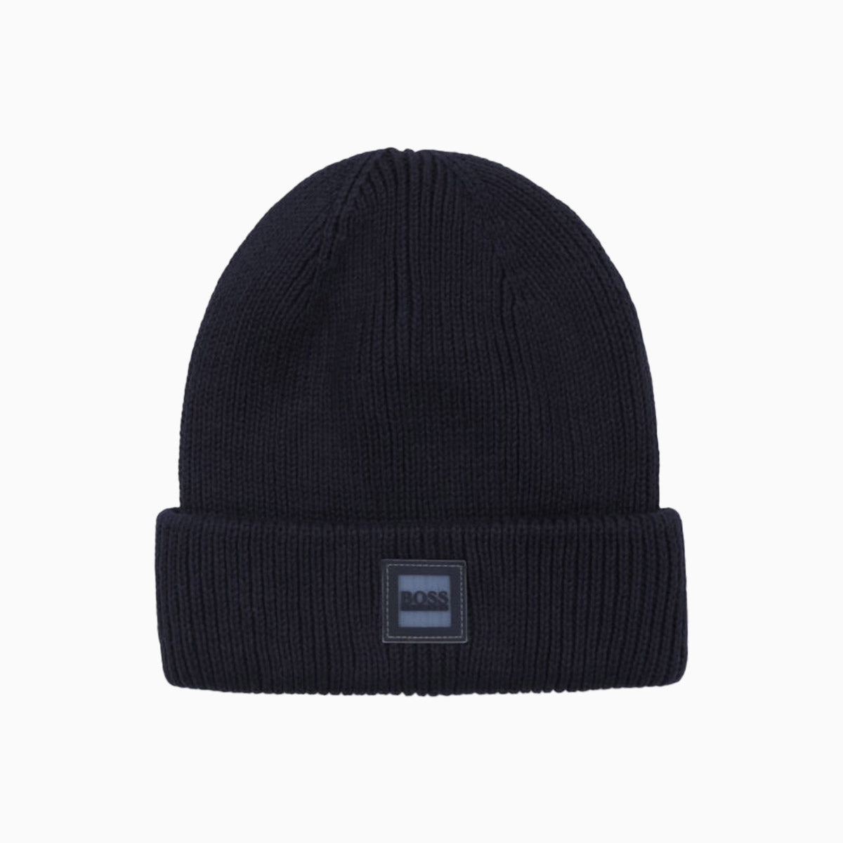Hugo Boss Kid's Knit Rib Beanie - Color: Navy Blue - Kids Premium Clothing -