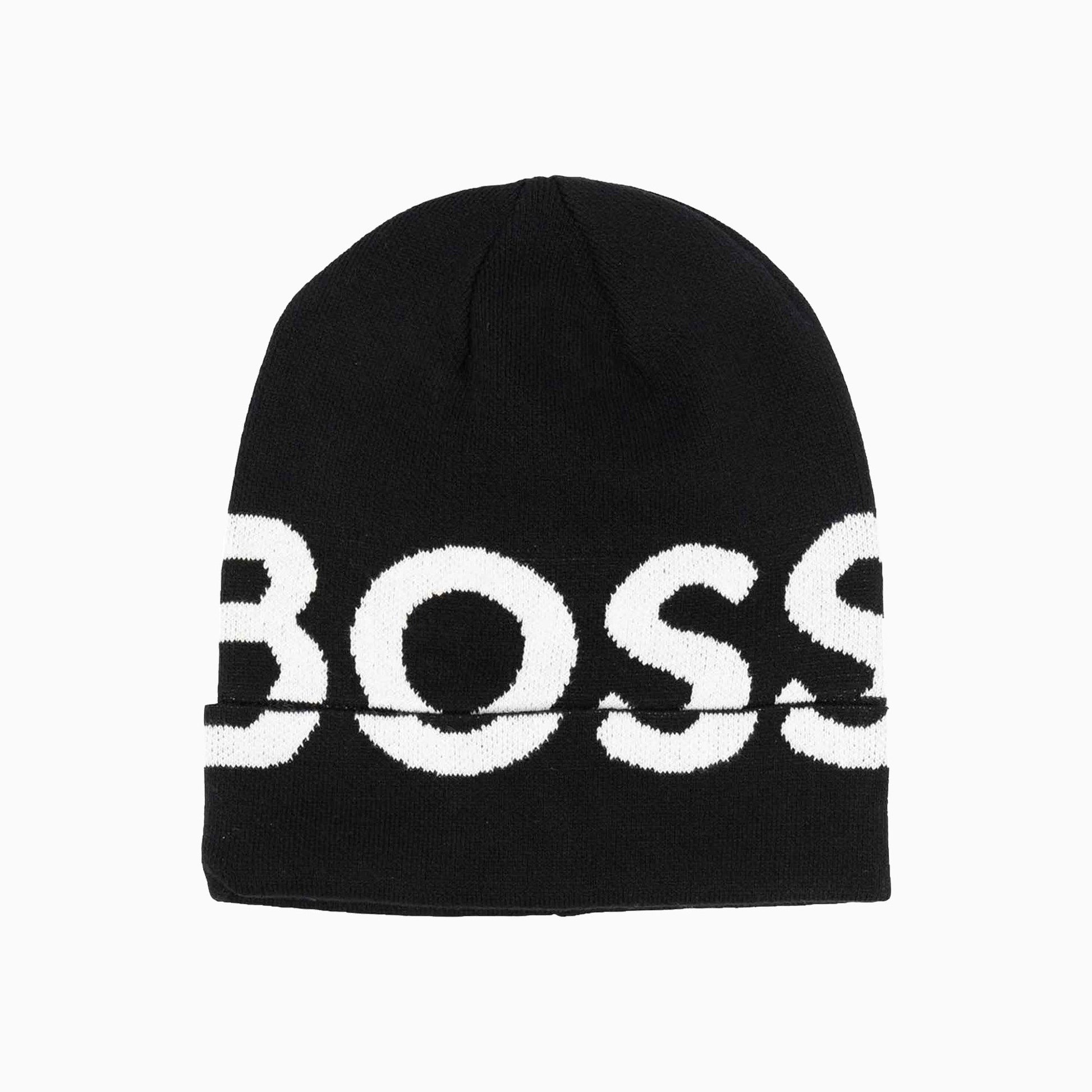 Hugo Boss Kid's Beanie - Color: Black - Kids Premium Clothing -