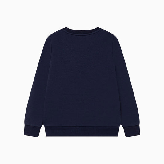 Hugo Boss Kid's Technical Logo Sweatshirt - Color: Navy Blue, Black, Red - Kids Premium Clothing -