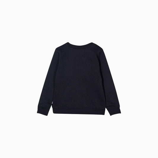 Hugo Boss Kid's Logo Print Sweatshirt - Color: Navy - Kids Premium Clothing -