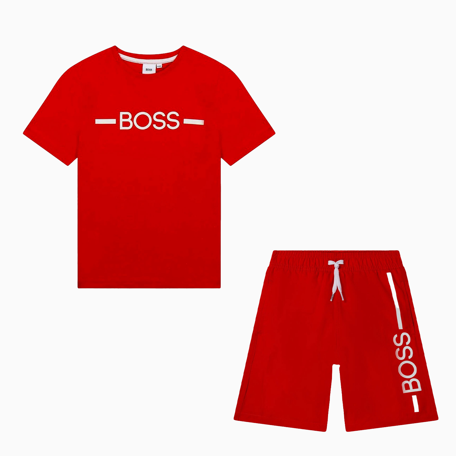 Hugo Boss Kid's Surfer Outfit - Color: Red - Kids Premium Clothing -