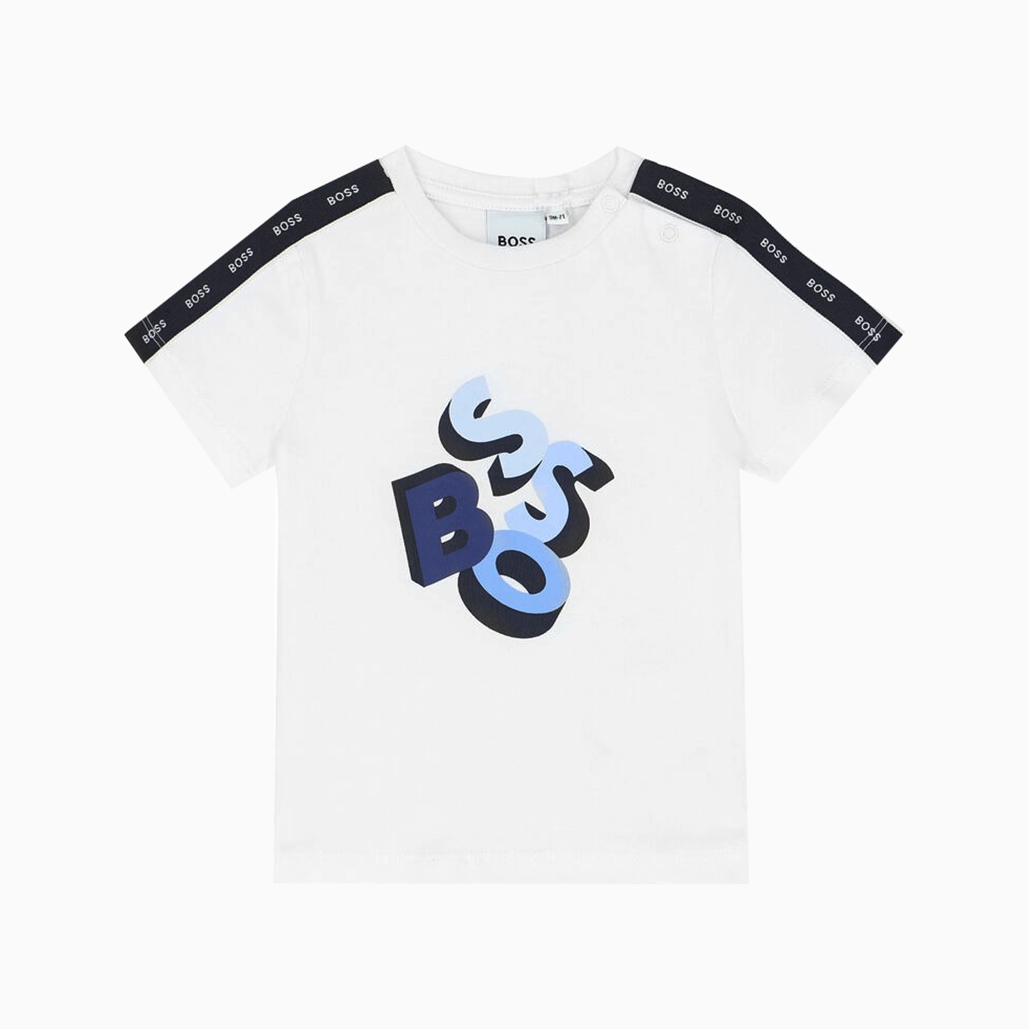 Hugo Boss Kid's T Shirt And Shorts Outfit Toddlers - Color: White, Pale Blue - Kids Premium Clothing -