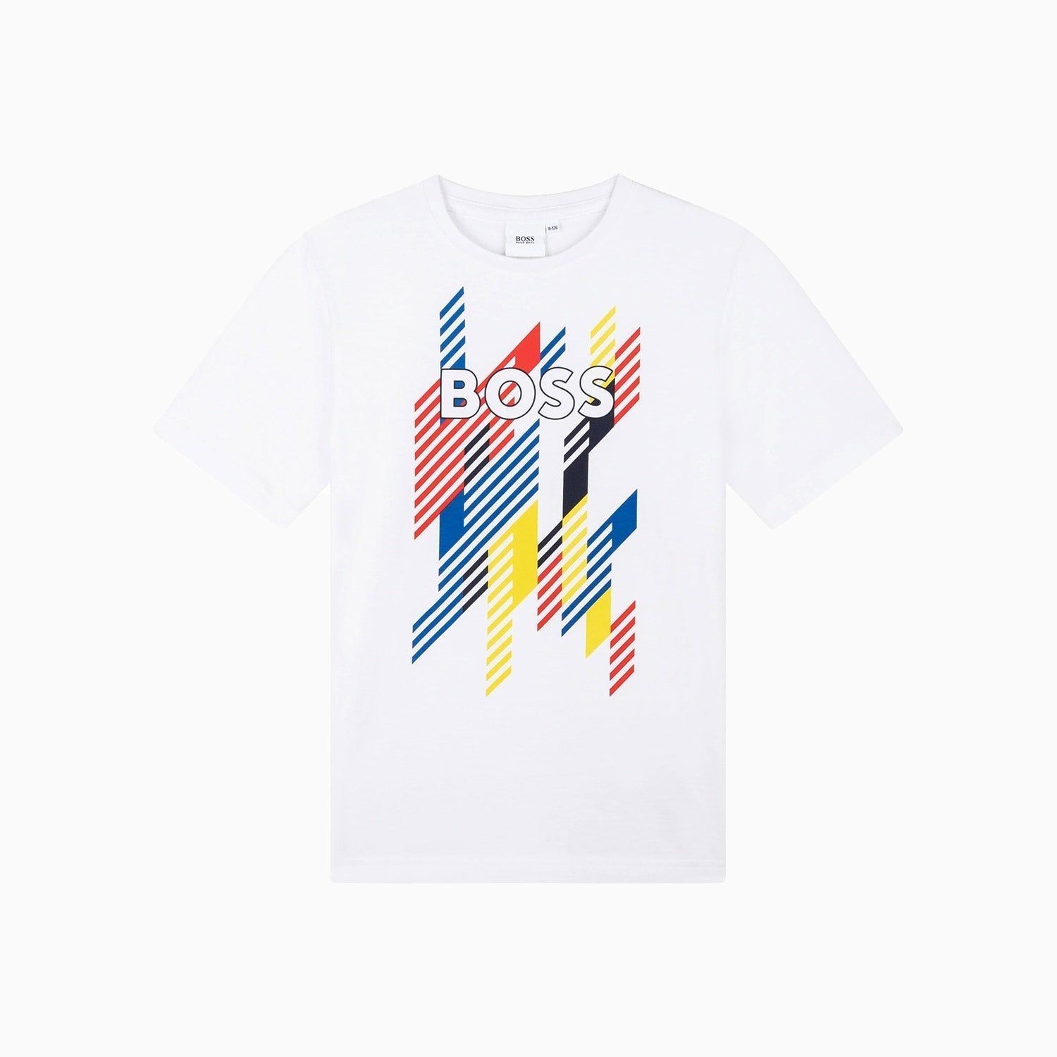Hugo Boss Kid's Jersey T Shirt - Color: White - Kids Premium Clothing -