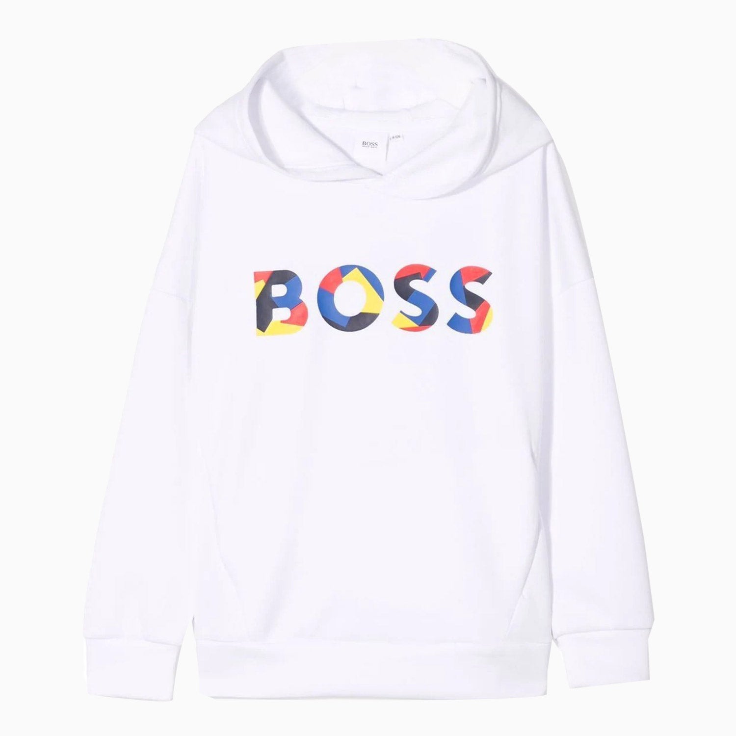 Hugo Boss Kid's 3D Logo Causal Hoodie - Color: White - Kids Premium Clothing -