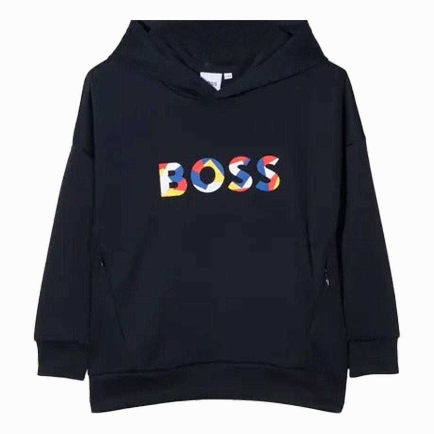 Hugo Boss Kid's 3D Logo Causal Hoodie - Color: Blue Cargo - Kids Premium Clothing -