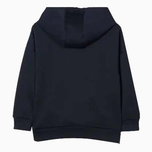 Hugo Boss Kid's 3D Logo Causal Hoodie - Color: Blue Cargo, White - Kids Premium Clothing -