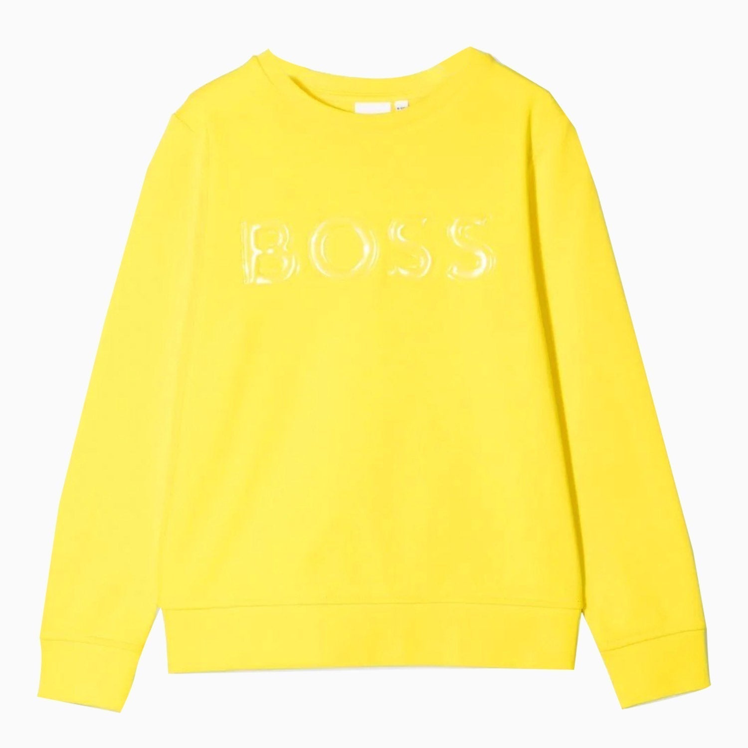 Hugo Boss Kid's French Terry Sweat-Shirt - Color: Yellow - Kids Premium Clothing -