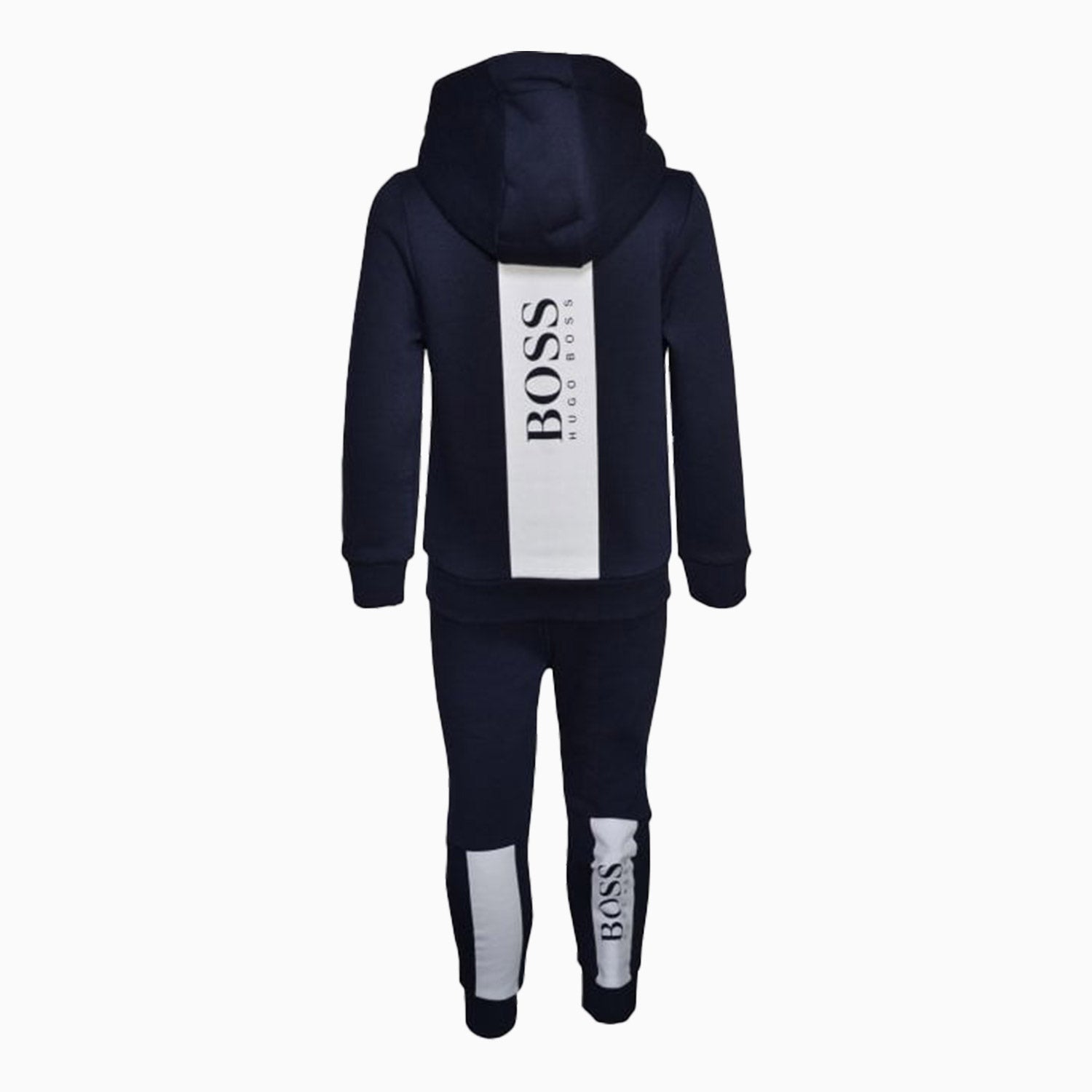 Hugo Boss Kid's Hooded Tracksuit - Color: Navy Blue - Kids Premium Clothing -