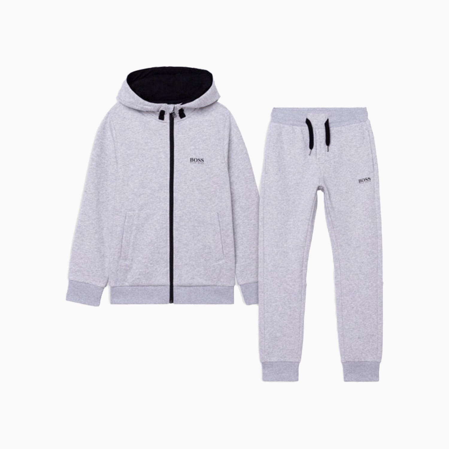 Hugo Boss Kid's Hooded Tracksuit - Color: Navy Blue - Kids Premium Clothing -