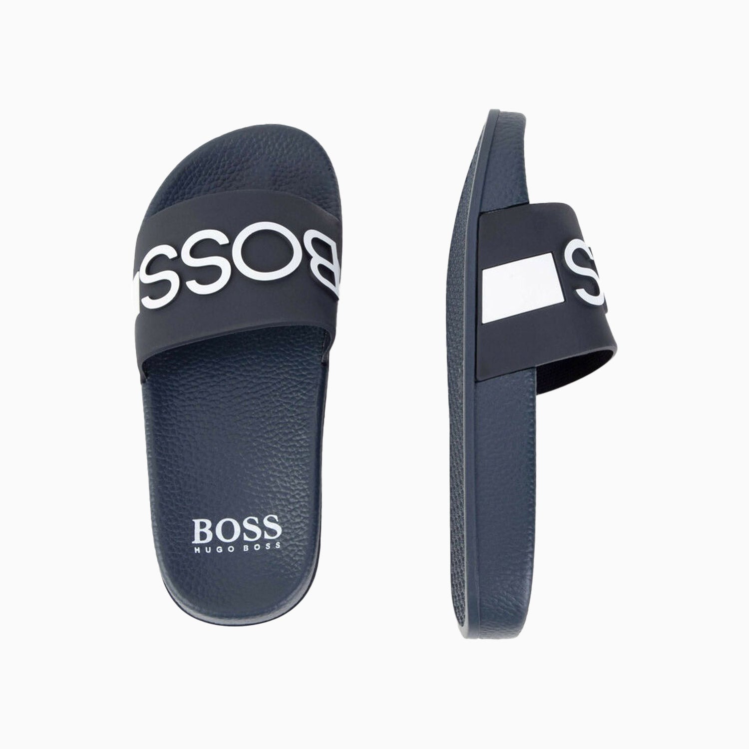 Hugo Boss Kid's PVC Slides - Color: Electric Blue, Yellow, Green, Black, Navy, Red - Kids Premium Clothing -