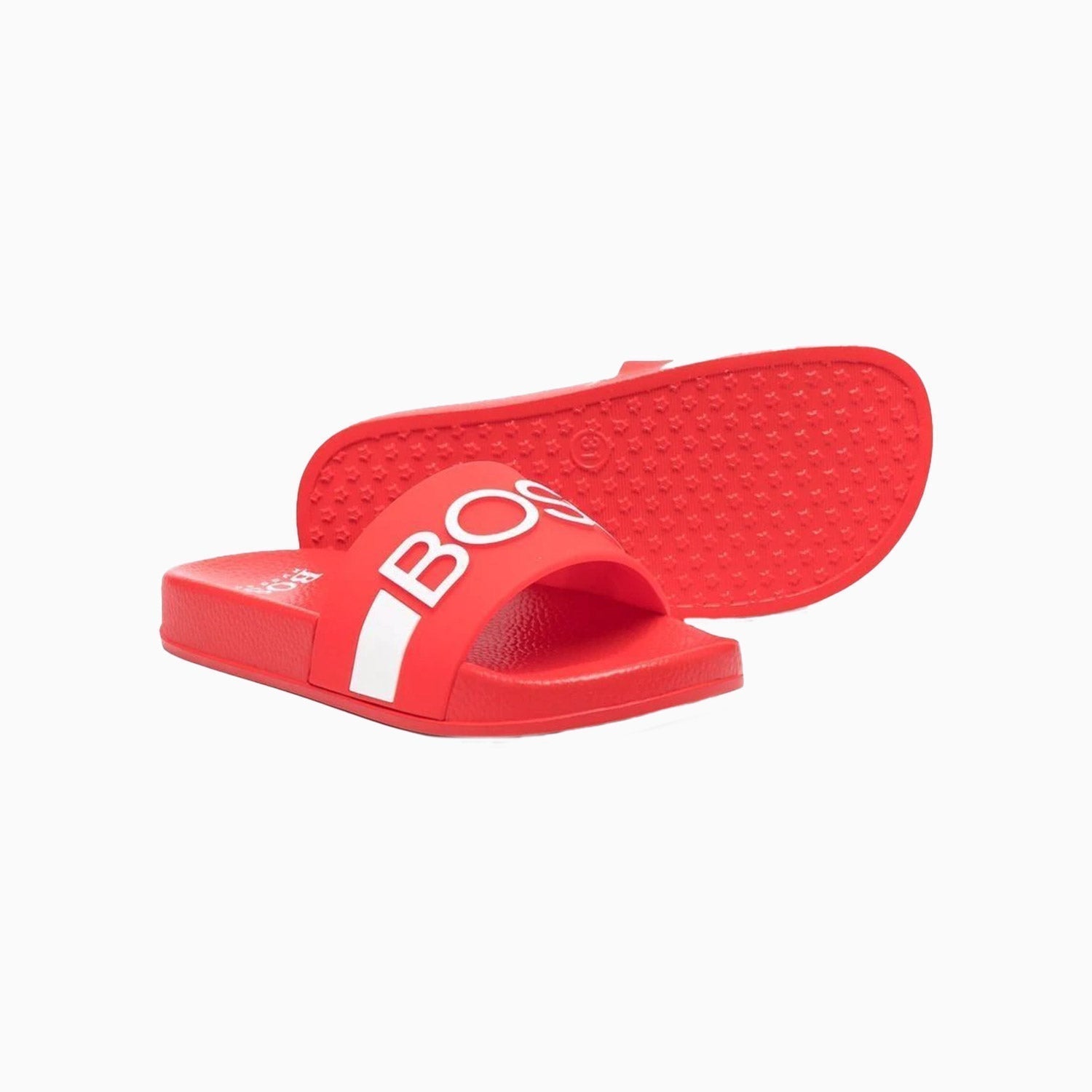 Hugo Boss Kid's PVC Slides - Color: Electric Blue, Yellow, Green, Black, Navy, Red - Kids Premium Clothing -
