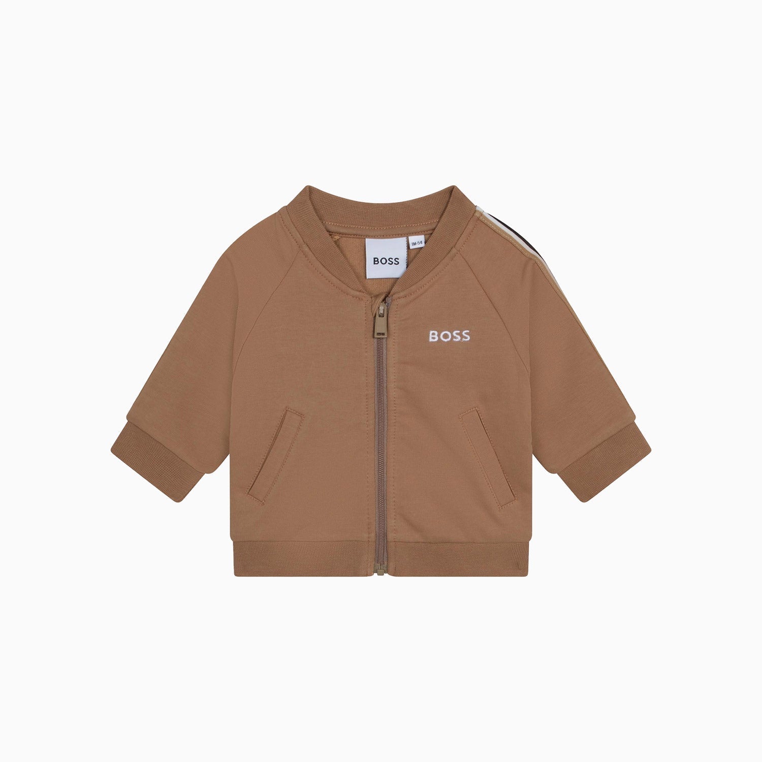 Hugo Boss Kid's 3 Pc Logo Print Tracksuit Set Infants - Color: Stone - Kids Premium Clothing -