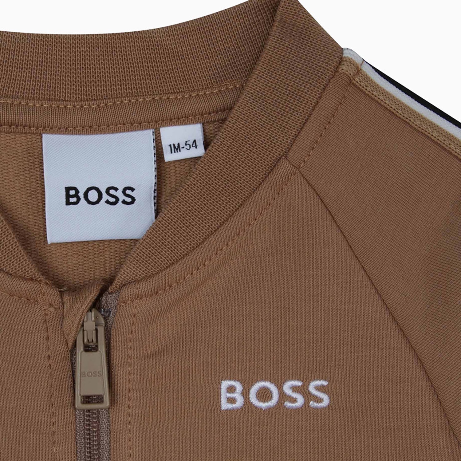 Hugo Boss Kid's 3 Pc Logo Print Tracksuit Set Infants - Color: Stone - Kids Premium Clothing -