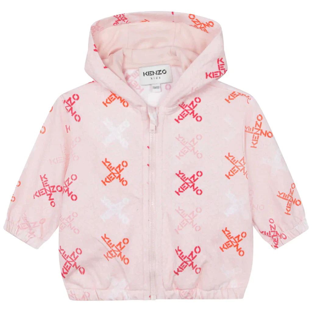 Kenzo Kid's Cross Logo Print Trackuit - Color: Pink - Kids Premium Clothing -