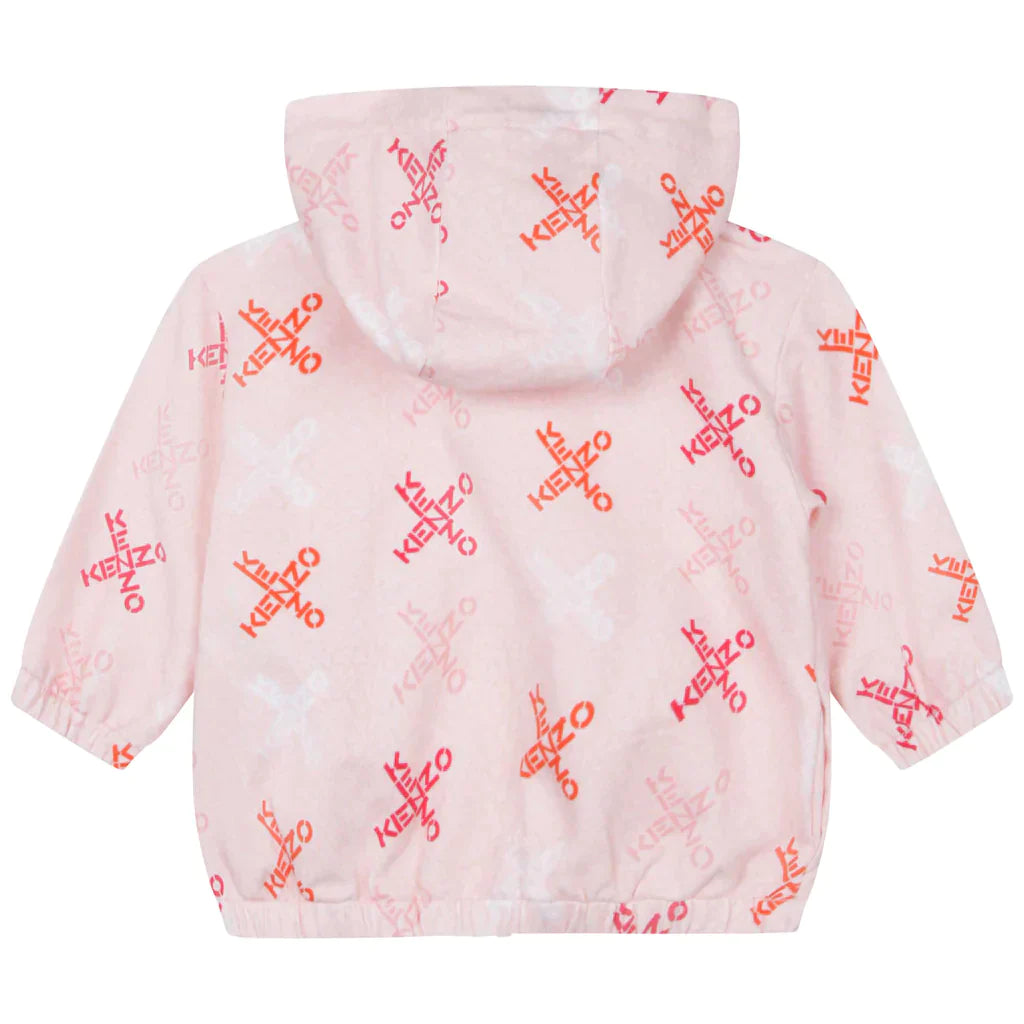 Kenzo Kid's Cross Logo Print Trackuit - Color: Pink - Kids Premium Clothing -
