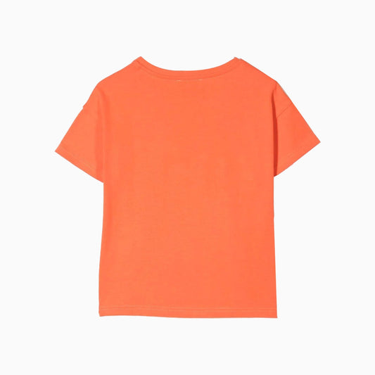 Kenzo Kid's Tiger Logo T Shirt - Color: Coral Red - Kids Premium Clothing -