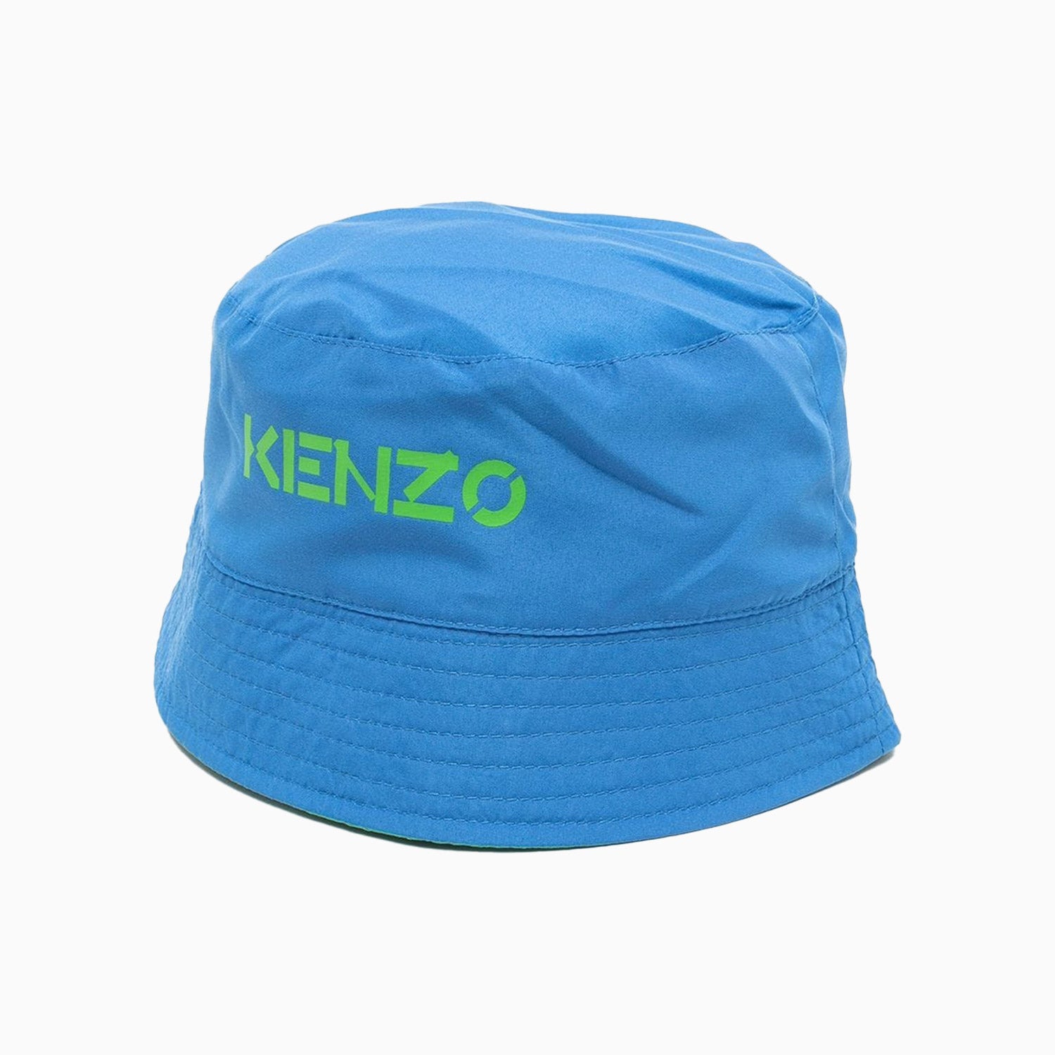 Kenzo Kid's Logo Print Bucket Hat - Color: Electric blue - Kids Premium Clothing -