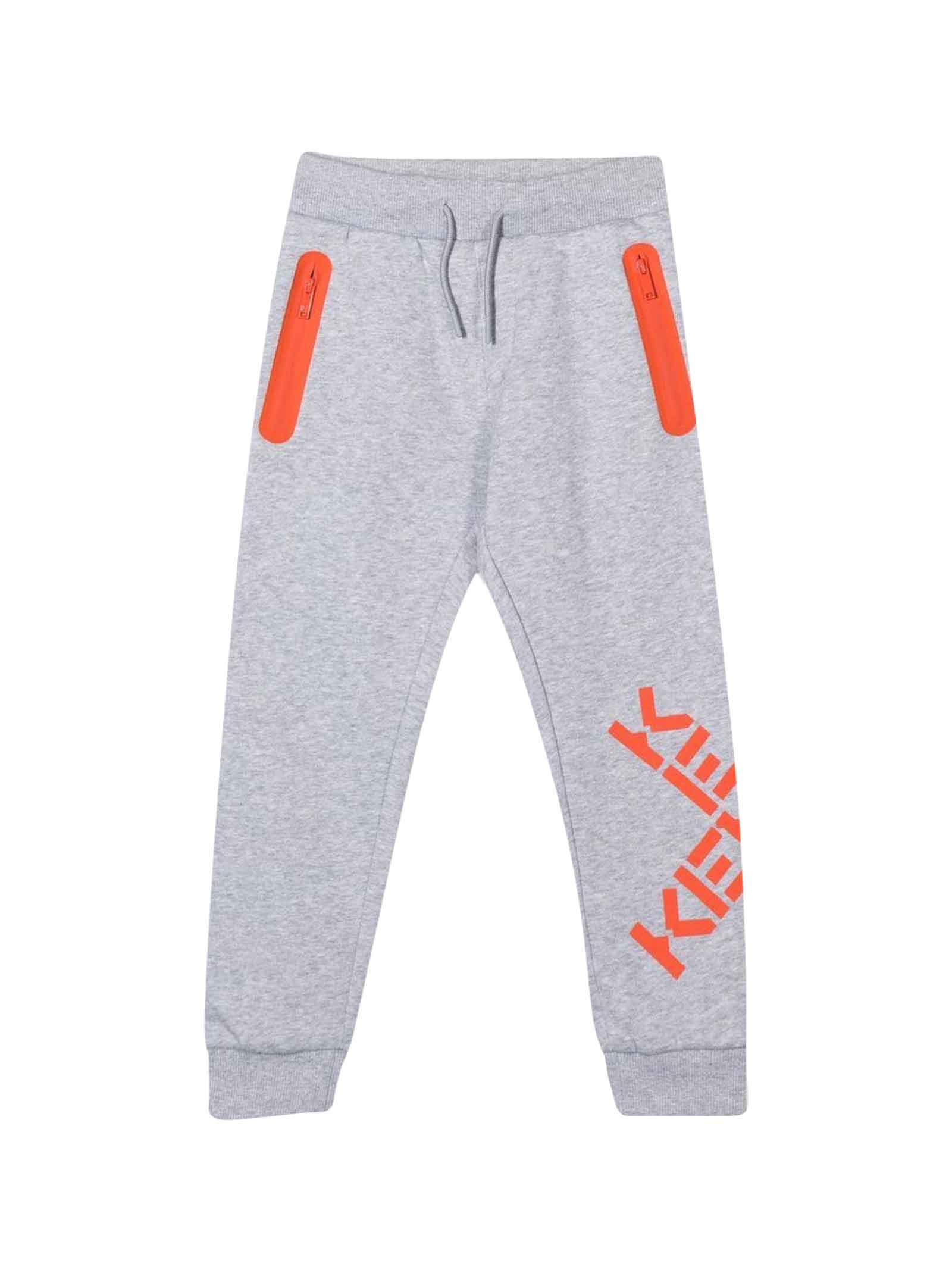 Kenzo Kid's Cardigan Fleece Outfit - Color: Grey Marl - Kids Premium Clothing -