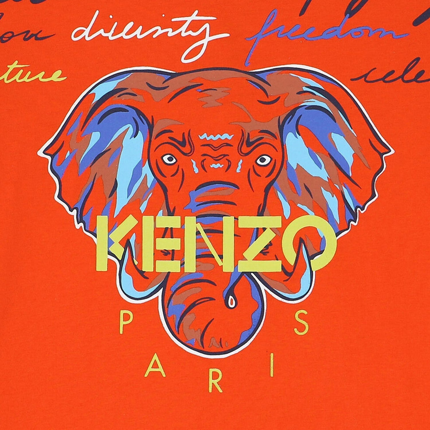 Kenzo Kid's Elephant Short Sleeves T shirt - Color: Peach - Kids Premium Clothing -