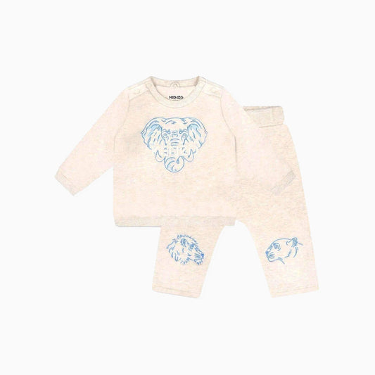 Kenzo Kid's Jungle Print Outfit - Color: Chineecru - Kids Premium Clothing -